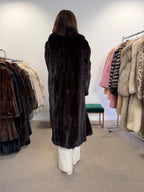 Mink Fur Coat, Dark Brown, Medium Long