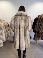 Fox Fur Coat, White Nordic, Oversized 3XL
