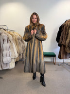 Gray Fox Fur Coat, full length, Size M