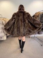 Brown Beaver Fur Jacket, Medium, Outlet Price