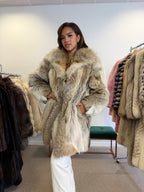 Coyote Fur Coat, Hip Length, Size XL