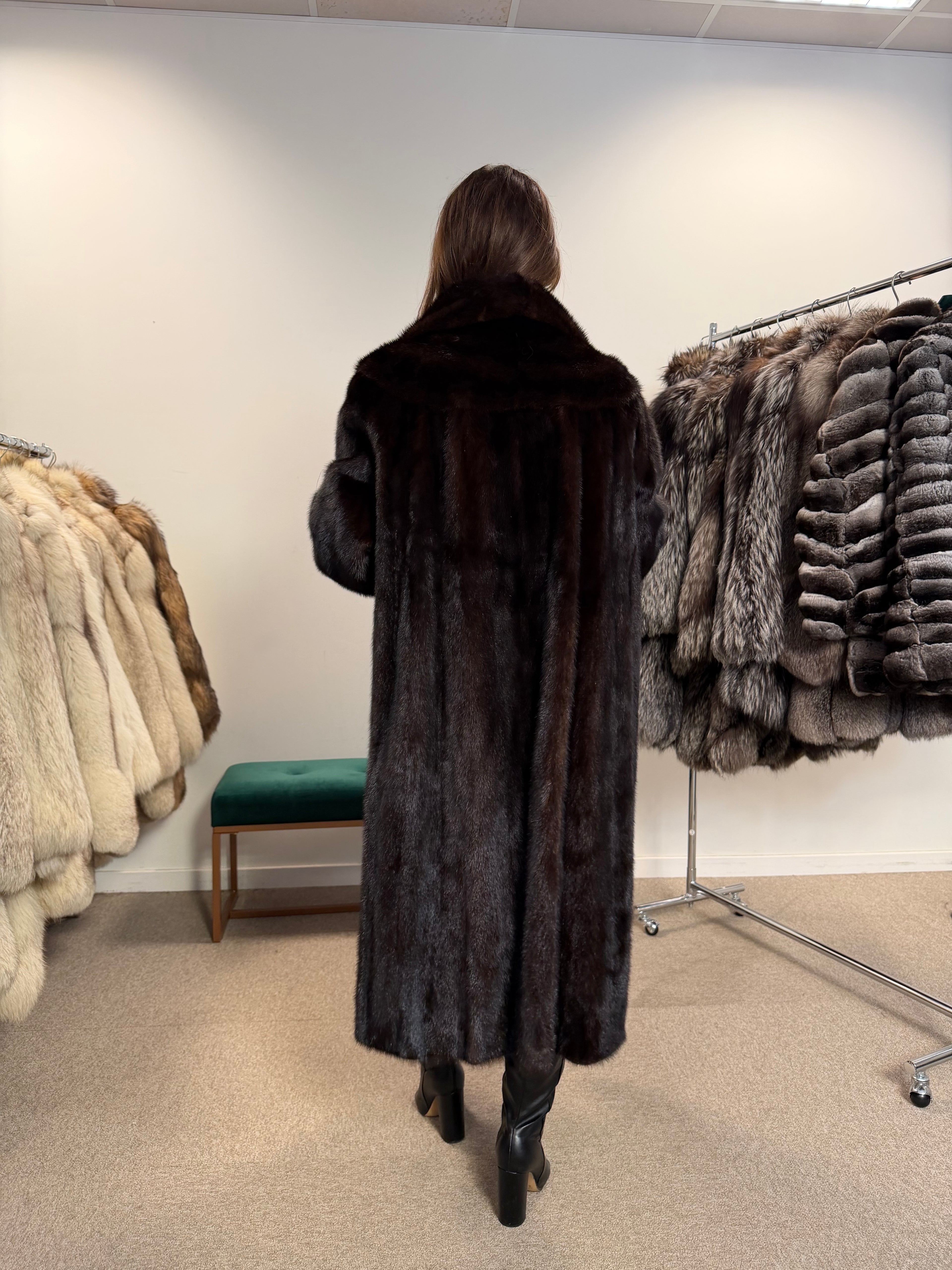 Mink Fur Coat, SAGA, Size XXL