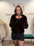 Mink Fur Jacket, Medium, Horizontal Pelt Design