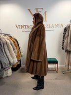Pastel Brown Mink Fur Coat, Oversized, Fits up to 5XL, Rare