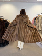 Mink Fur Coat, Pastel Snakeskin Swinger, Large size L