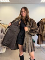 Raccoon Fur Coat, Size L
