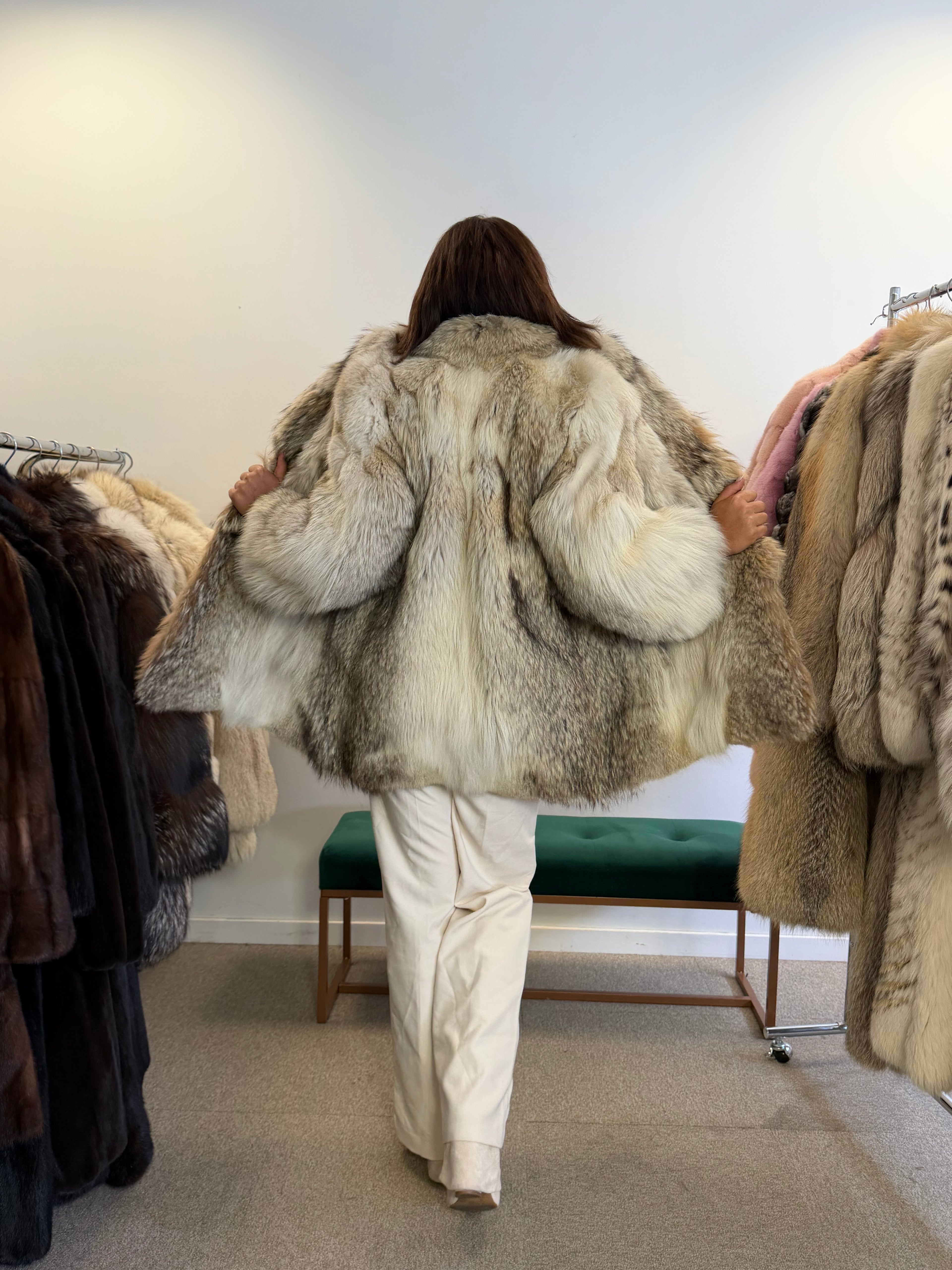 Coyote Fur Jacket, Size M