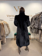 Very Dark Brown Mink Fur Coat, Large, German Furrier