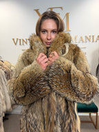 Coyote Fur Coat, Large, Full Length, Fluffy