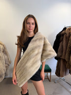 Mink Fur Stole, Grey, 170 cm Shoulder Wrap