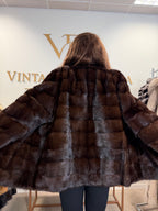 Brown Mink Fur Jacket, XL, Short