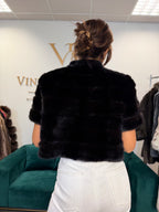 Almost Black Mink Fur Jacket, M/L, New