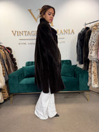 Sheared Black Mink Fur Coat, Fits up to 5XL, Burki Bern