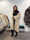 White Mink Real Fur Coat, Size M, Rare Find
