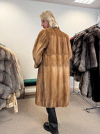 Mink Fur Coat, Pastel, Size S