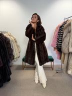 Mink Fur Coat, Light Brown, Medium