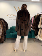 Sheared Mink Fur Coat, Large, Designer with Zipper, New