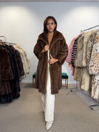 Pastel Mink Fur Coat, Medium