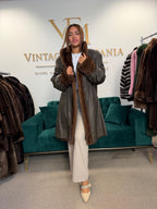 Brown Thick Mink Fur Coat, XL, Flexible