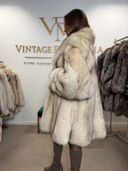 White Fox Fur Coat, 4XL, Swinger, Luxury