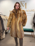 Red Fox Fur Coat, Large, Fluffy