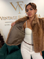 Pastel Mink Fur Jacket, Medium