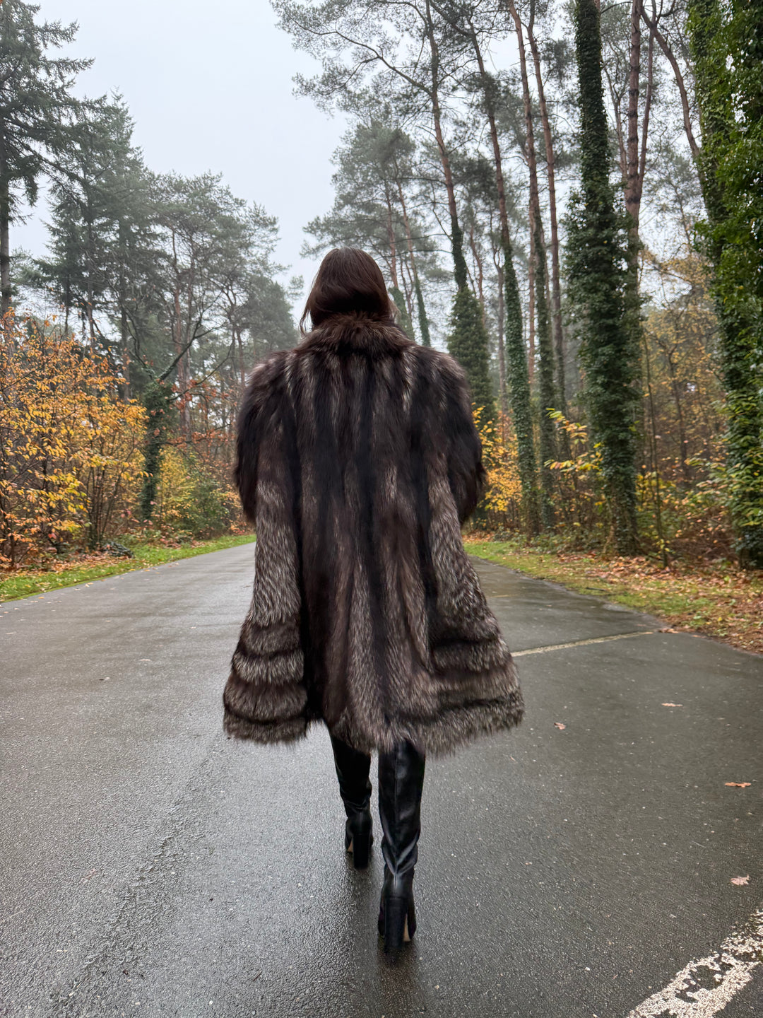 Reserved Silver fox coat