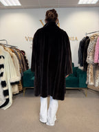 Sheared Black Mink Fur Coat, Fits up to 5XL, Burki Bern