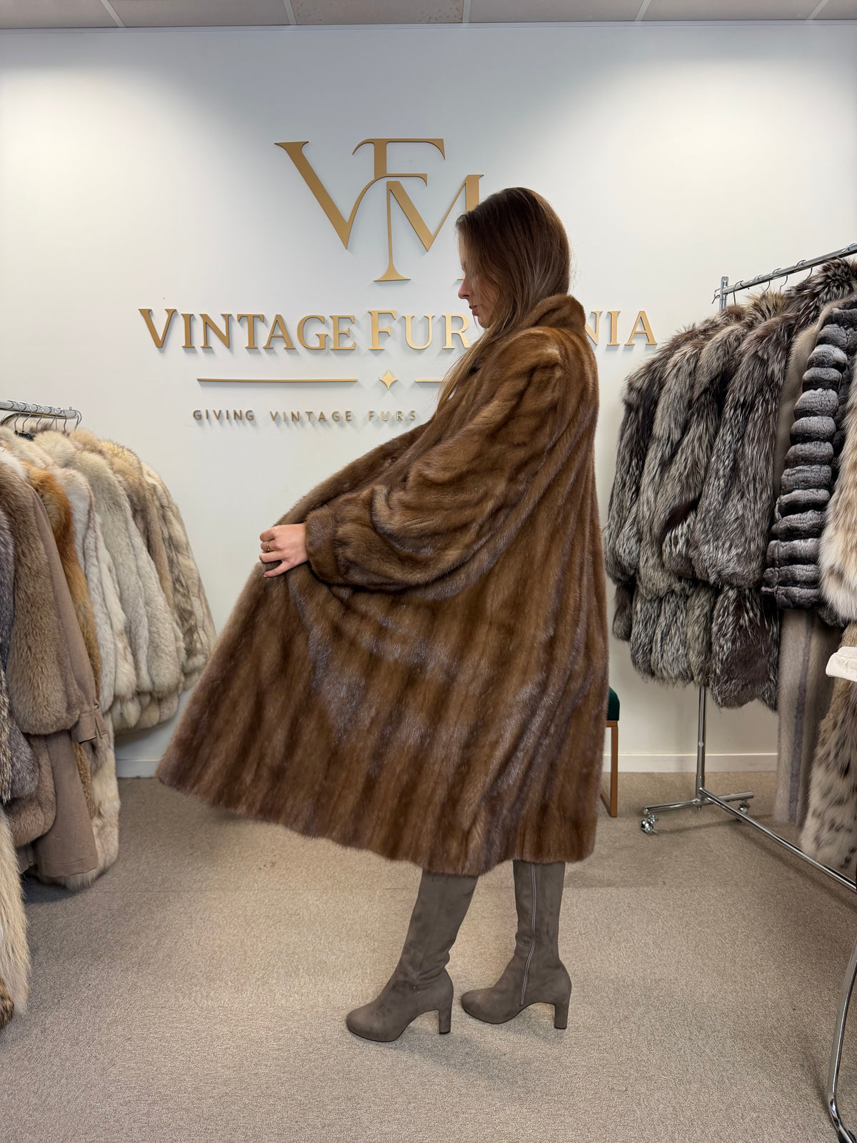 Pastel Mink Fur Coat, Large, Sprung Freres Paris