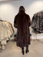 Mink Fur Coat, Brown, Thick Fur, Oversized 5XL