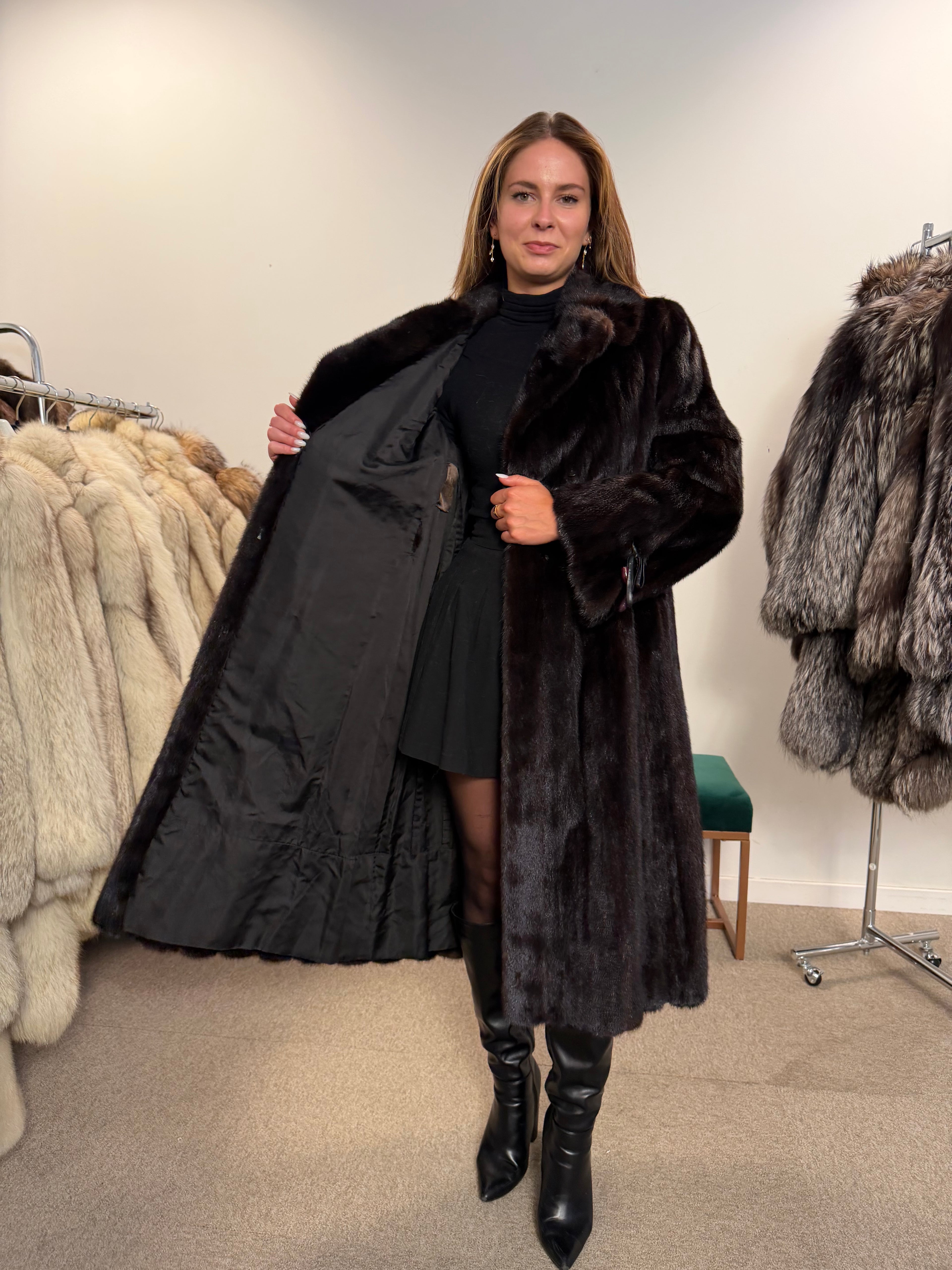 Mink Fur Coat, SAGA, Paris, Size M
