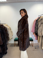 Mink Fur Coat, Light Brown, Medium