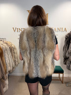 Crystal Fox Fur Vest, Medium, Fluffy