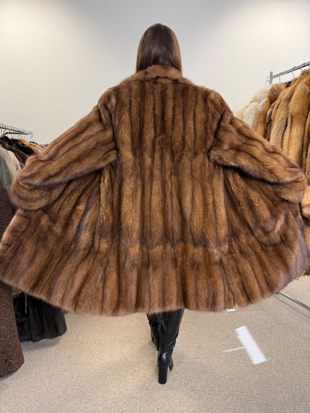 Sable fur coat Doublesided Medium size