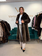Sheared Beaver Fur Coat, Medium, Full Length