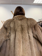 Soft Brown Fox Fur Coat, Medium, Super Soft