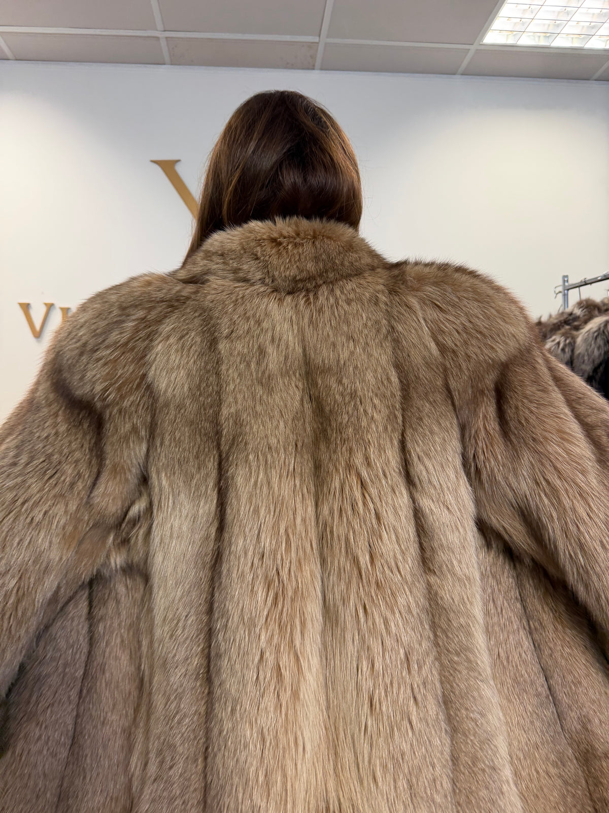 Soft Brown Fox Fur Coat, Medium, Super Soft
