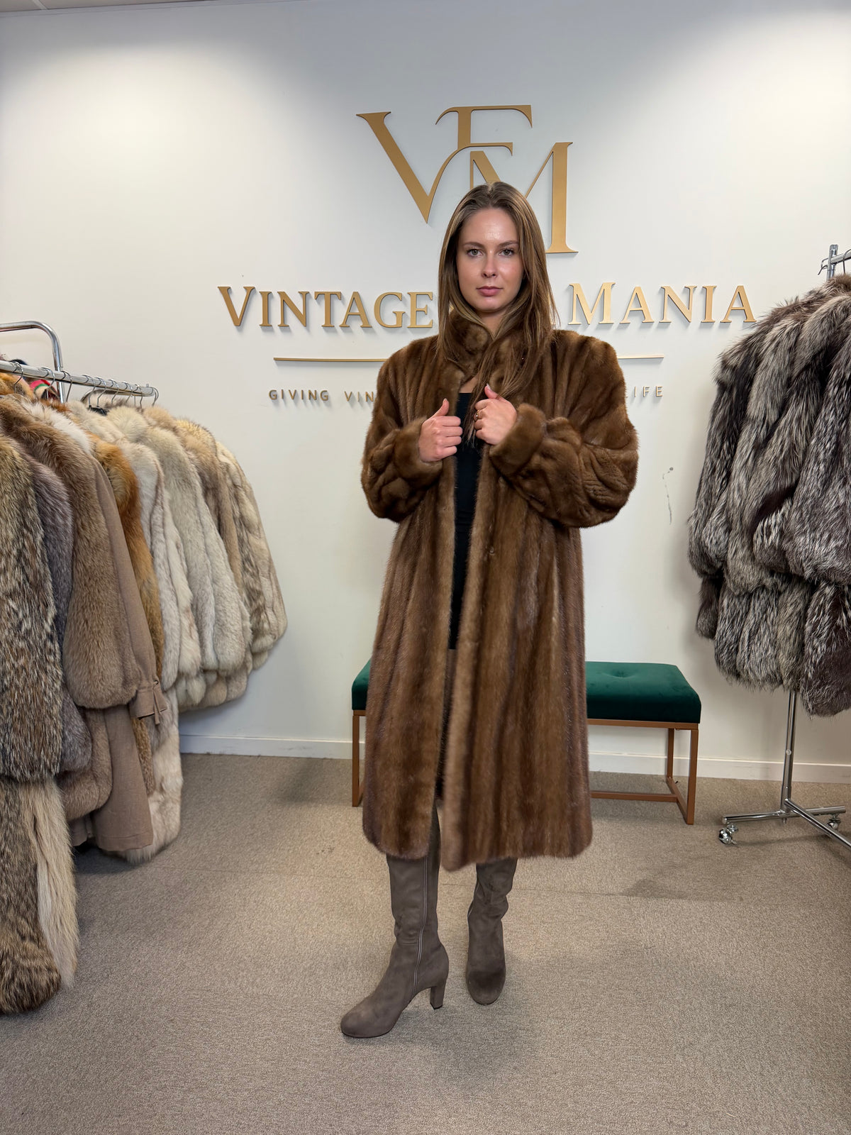 Pastel Mink Fur Coat, Large, Sprung Freres Paris