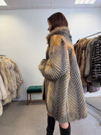 10. Grey Fox Fur Jacket, Medium, Beyer Pelze