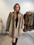 10. Grey Fox Fur Jacket, Medium, Beyer Pelze