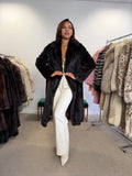 Mink Fur Coat, Dark Brown, Medium Long