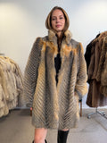 10. Grey Fox Fur Jacket, Medium, Beyer Pelze