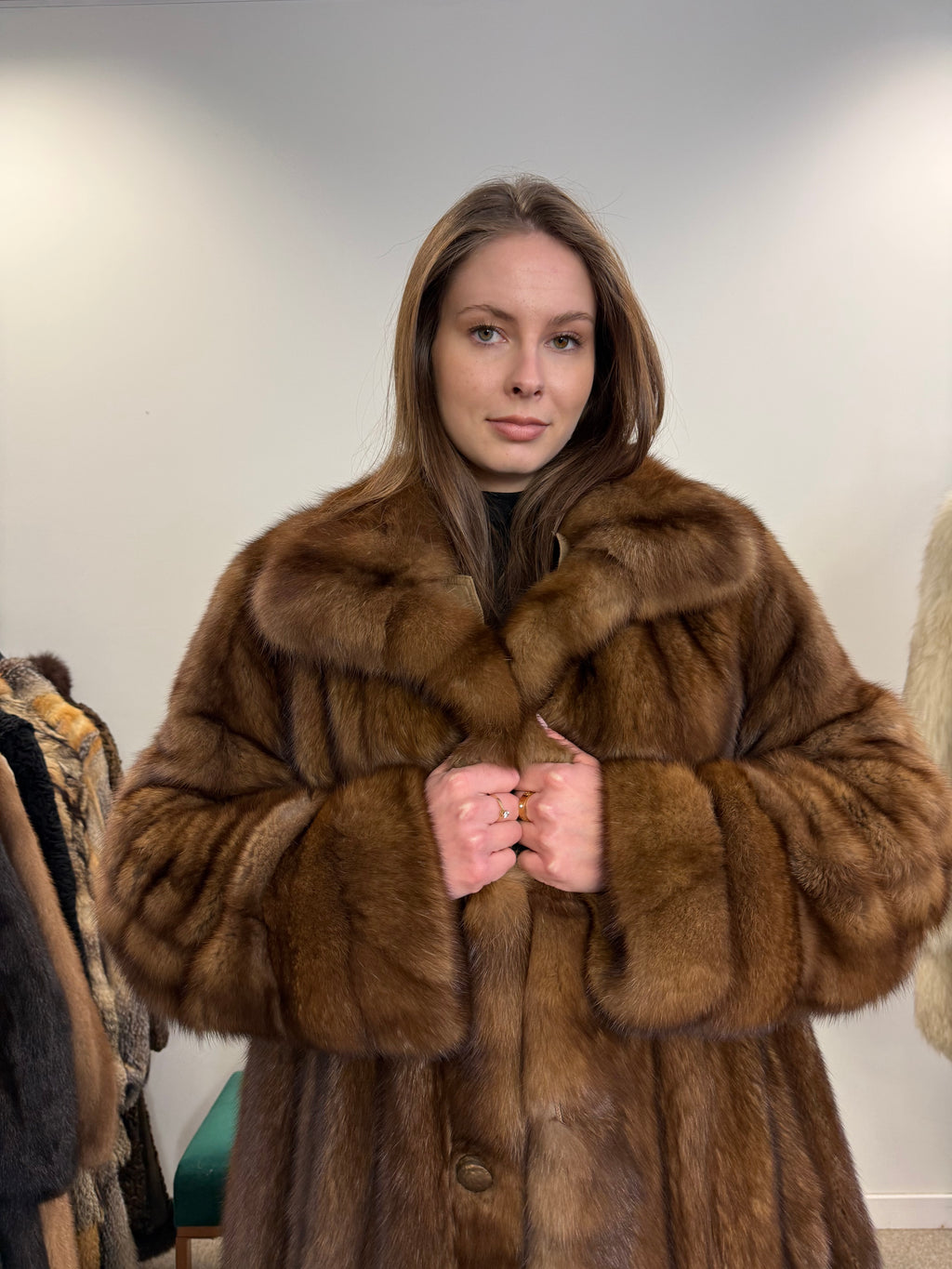 Sable fur coat Doublesided Medium size