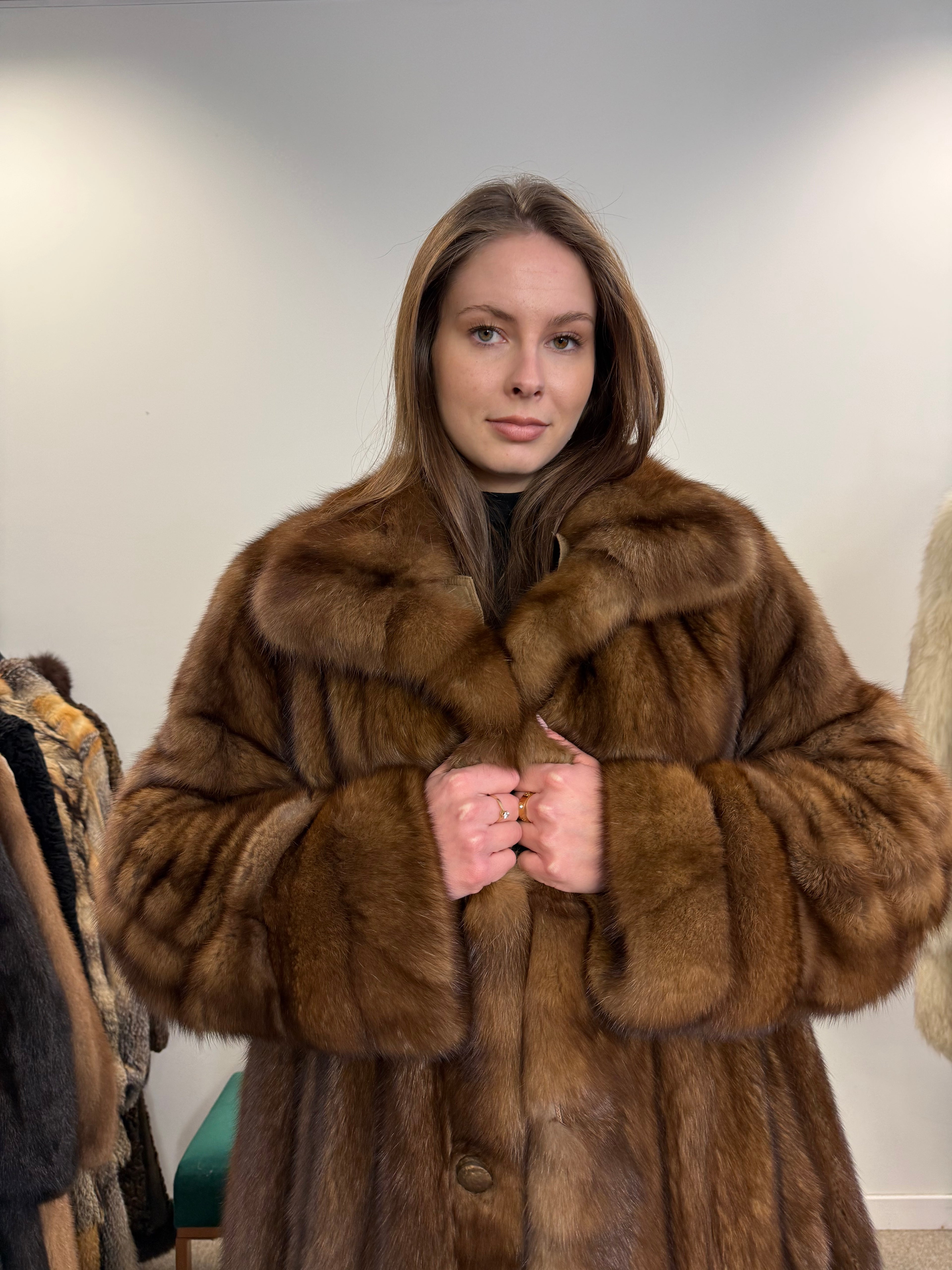 Sable fur coat Doublesided Medium size