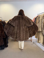 Mink Fur Coat, Brown Sheared Swinger, One Size