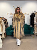 Coyote Fur Coat for Men, XL, Full Length