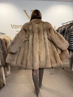 Soft Brown Fox Fur Coat, Medium, Super Soft