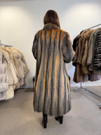 Gray Fox Fur Coat, full length, Size M