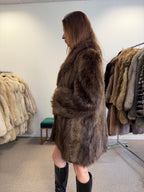Brown Beaver Fur Jacket, Medium, Outlet Price
