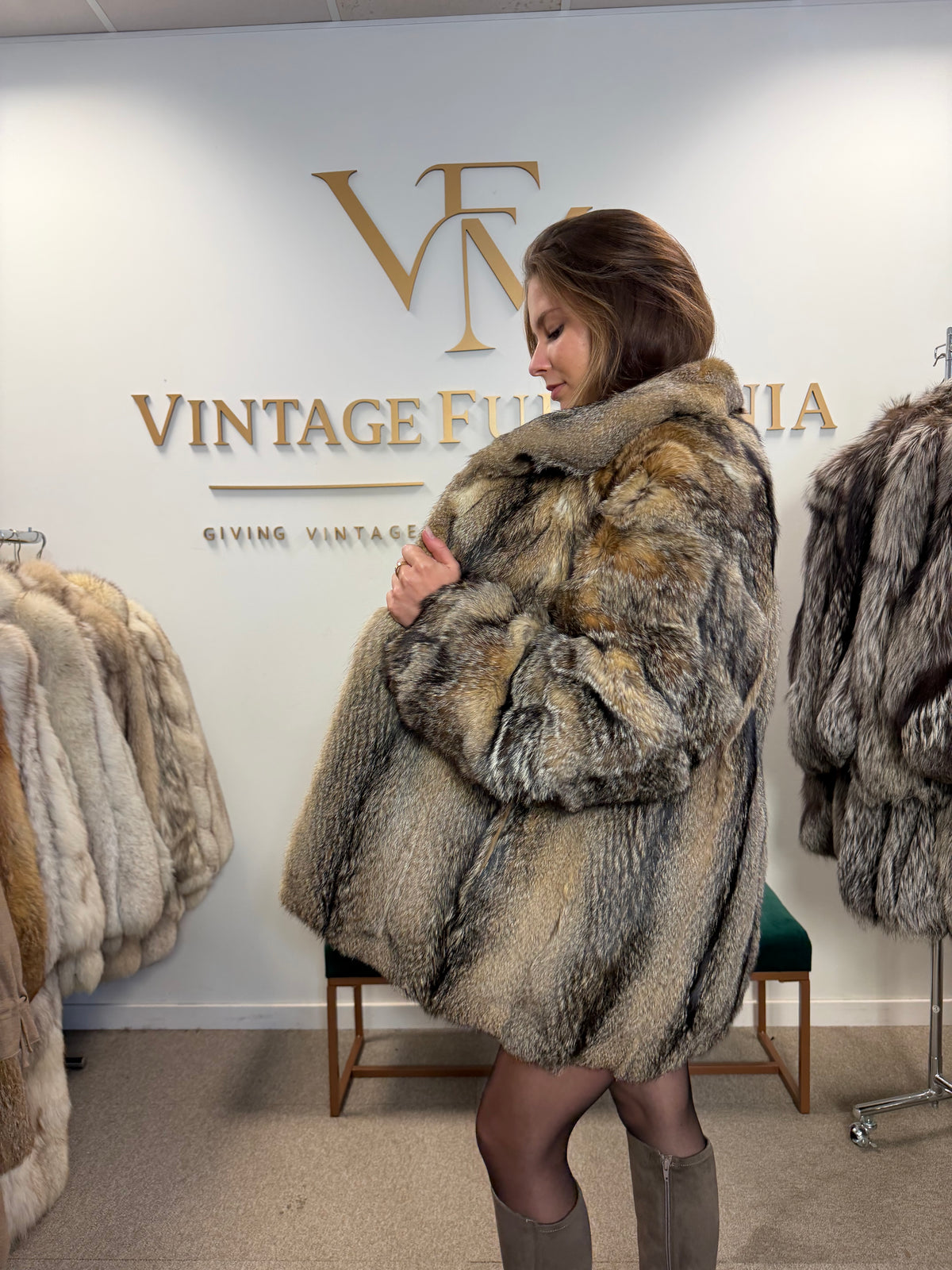 Coyote Fur Jacket, Medium, Soft